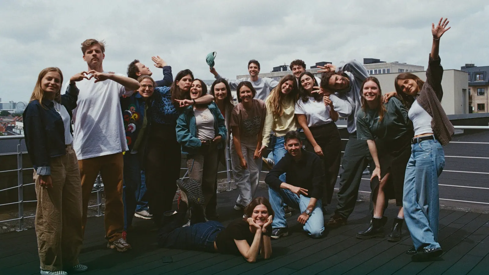 The SnakLab team on the rooftop in Brussels